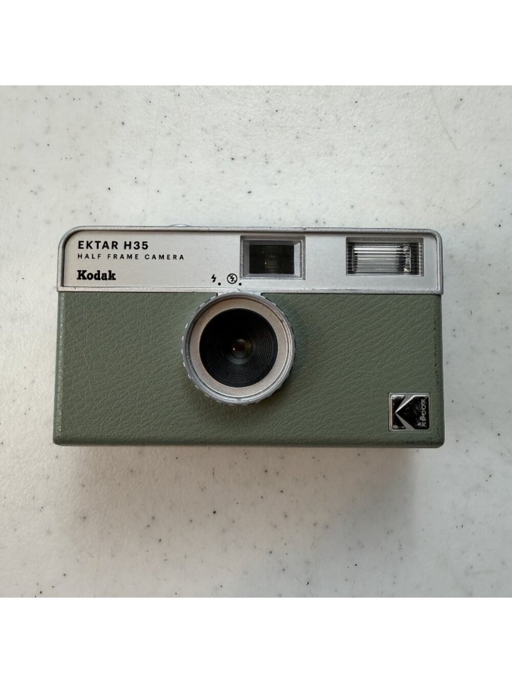 Kodak Ektar H35 Half Frame 35mm Film Camera Sage Green Silver Flash GC